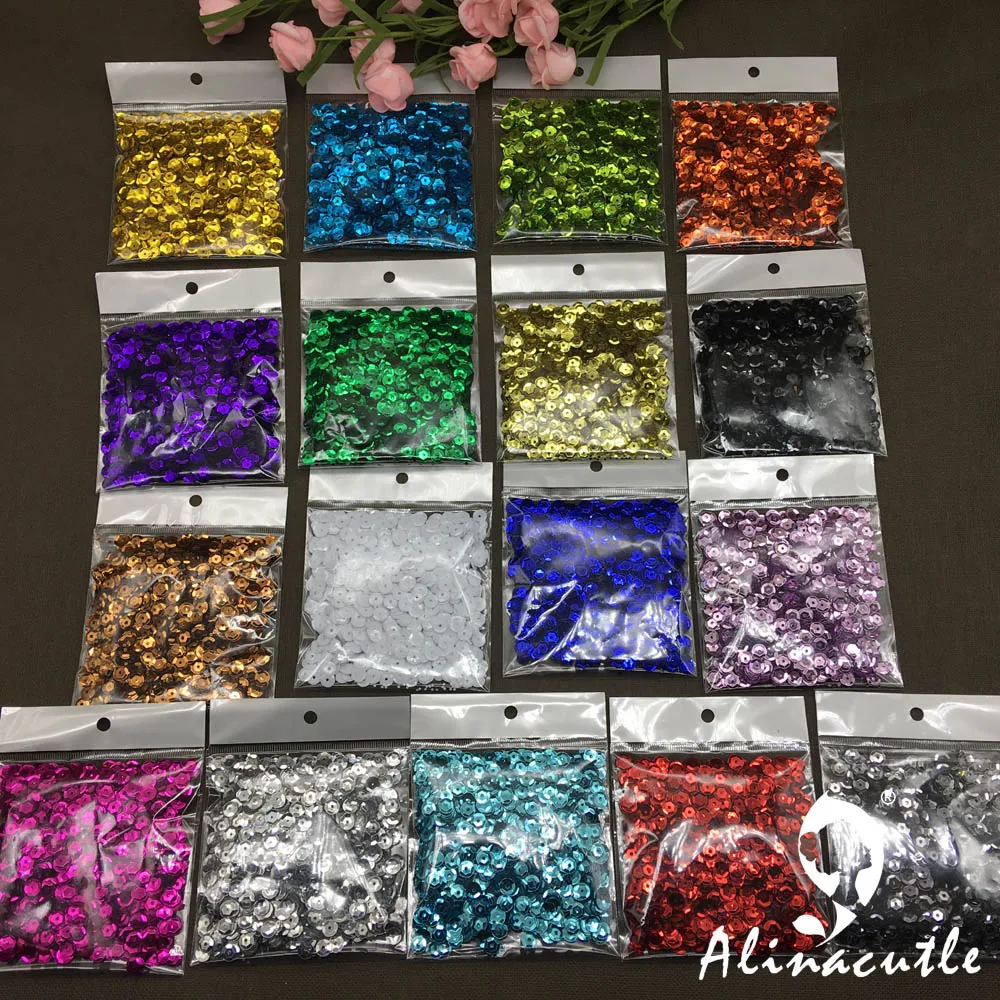 40g 6mm round Sequins Paillette Sewing Garment Accessories,Clothing accessories,DIY Sequins scrapbooking shakes