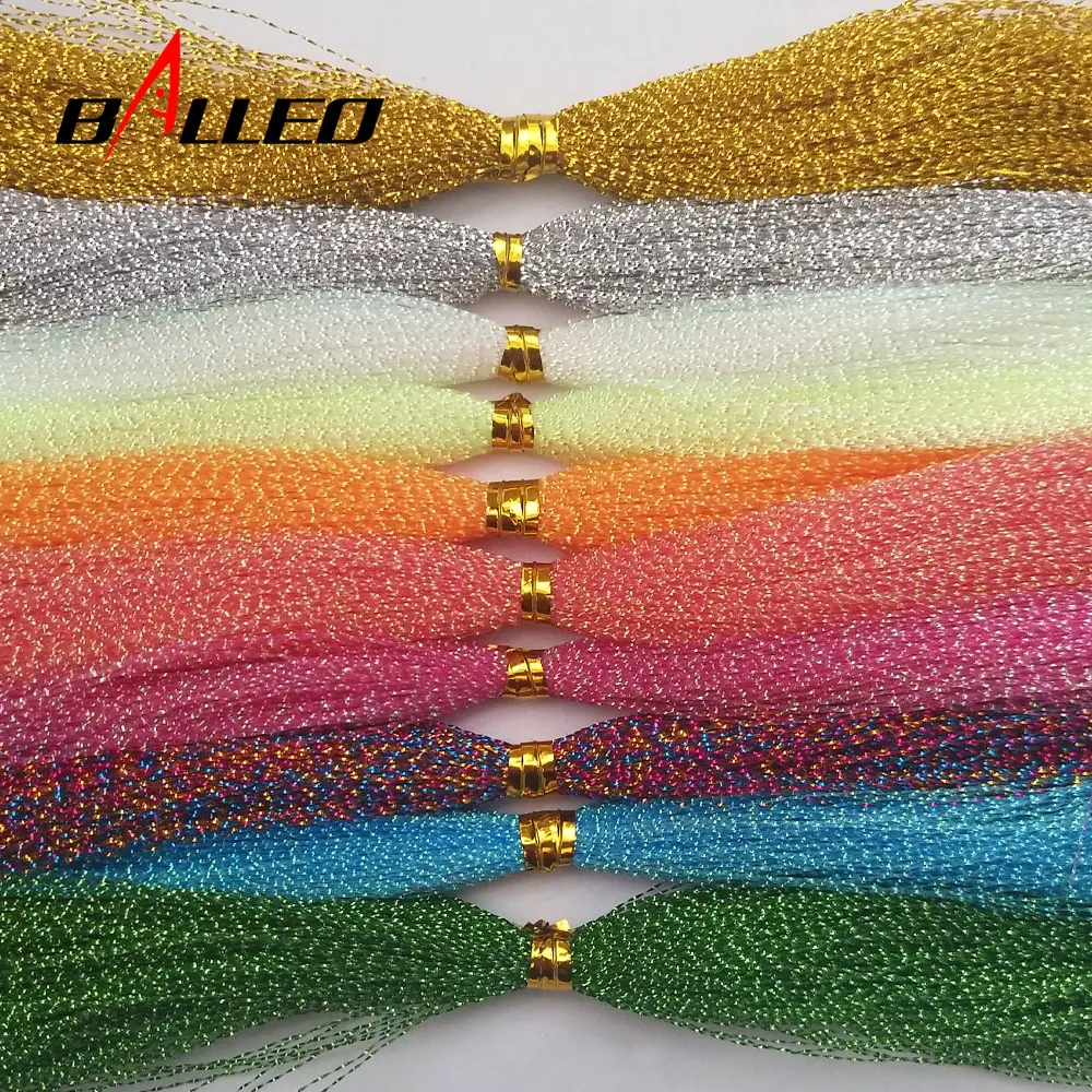 

5Packs/ Fishing Tying Crystal Twisted Flashabou Holographic Tinsel Fly Flash for Jig Hook Lure Making Material