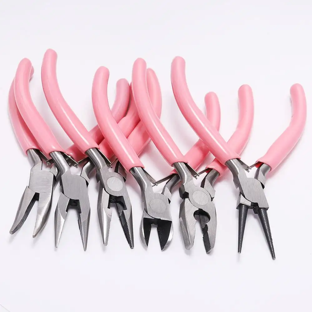 Pink End Cutting Wire Pliers Equipment Multifunctional Hand Tools Jewelry Pliers Fit Beadwork Repair Beading DIY Handmade Making