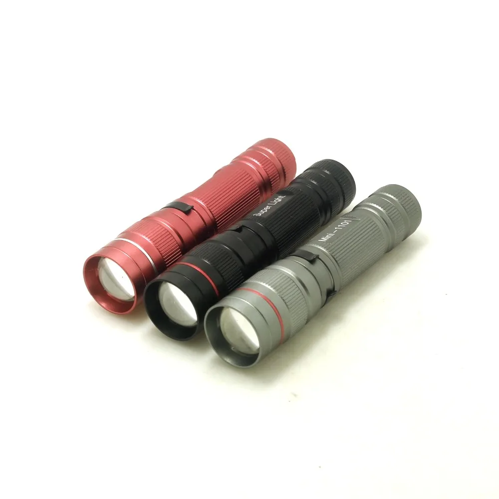 

300 Lumens XP-E Q5 MINI Zoomable 3 Mode LED Flashlight 14500 / AA Battery Adjustable Torch