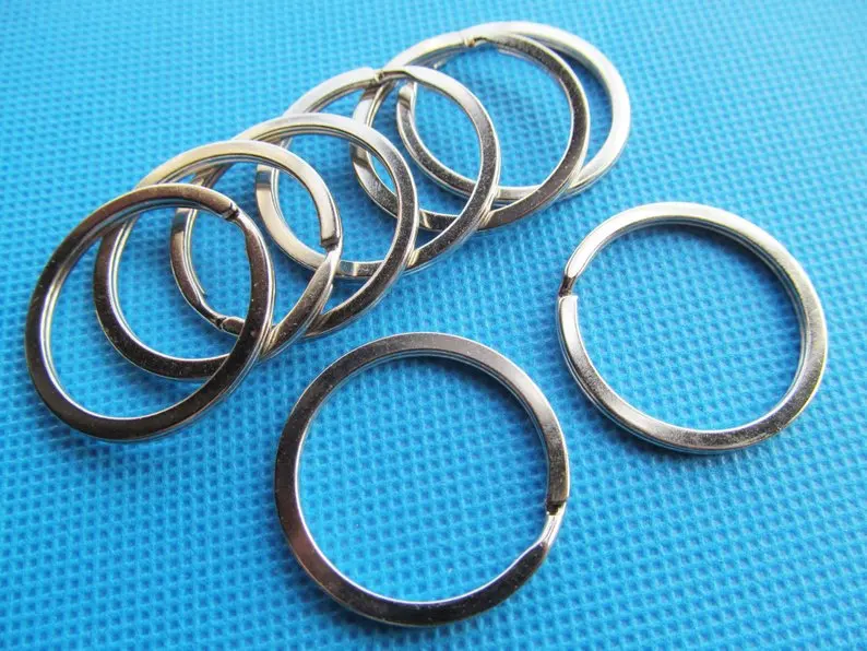 100pcs Large 30mm Good  Silver tone/Antique Bronze Two Circle Key Chain Ring Connector Pendant Charm Finding,DIY Accessory