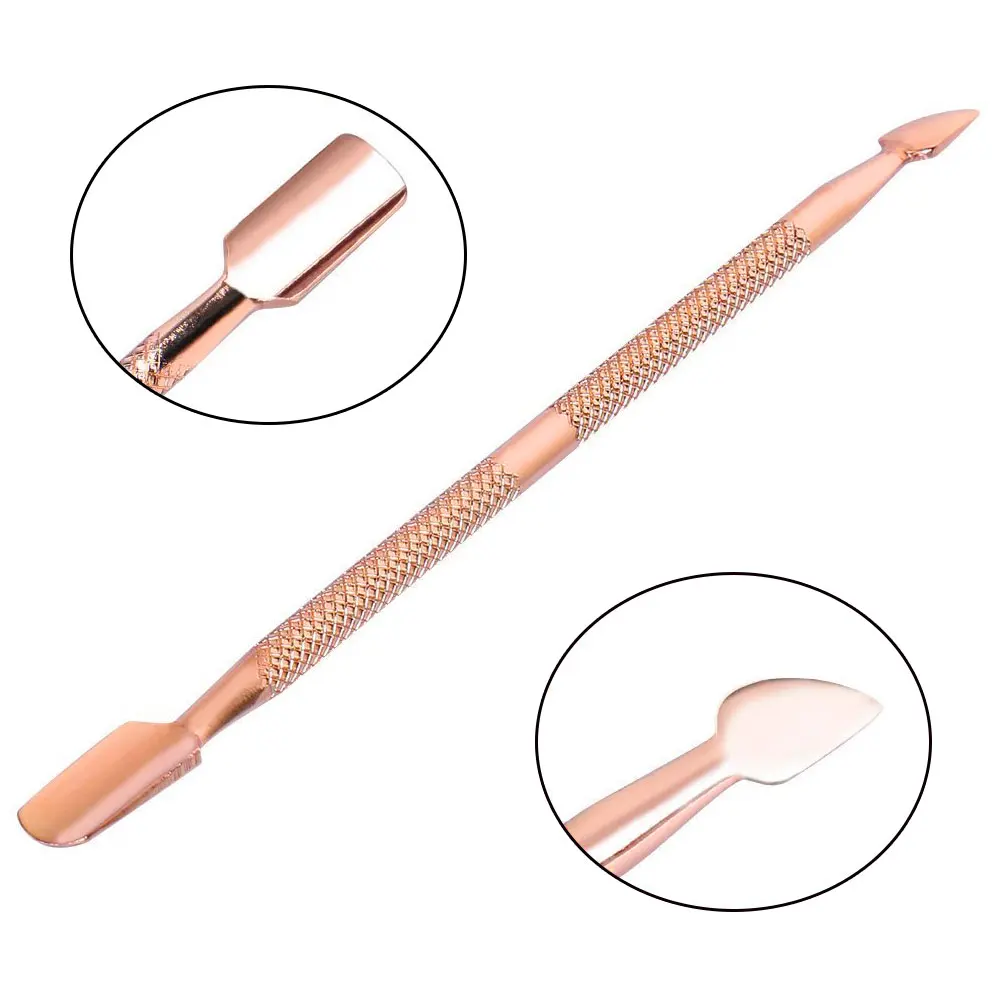 Dighealth 1PCS Nail Art tools Cuticle Pusher Double Side Stainless Steel Finger Dead Skin Remover Nail Pusher Manicure Care