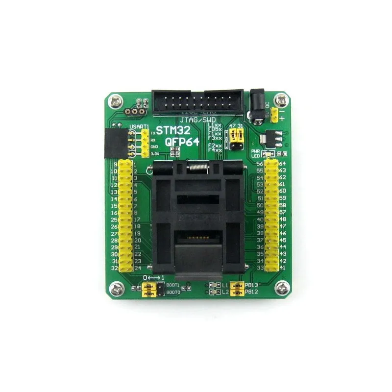 STM32-QFP64,Yamaichi IC Test & Burn-In Socket With A Simple Board, Specifically Designed For STM32 Microcontroller In QFP64