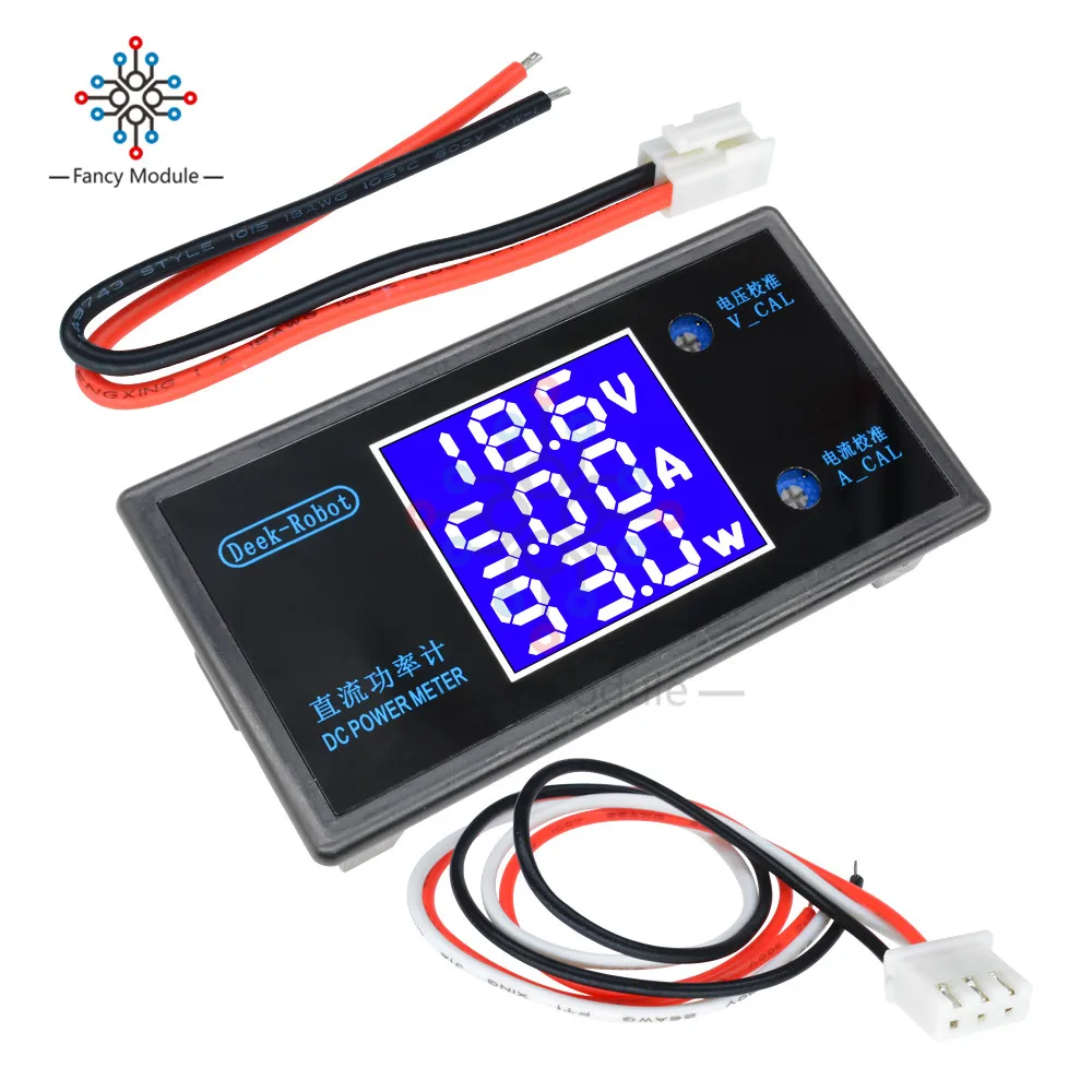 DC0-50V 5A 250W LCD Digital Voltmeter Ammeter Wattmeter Voltage Current Power Meter Volt Detector Tester Monitor 12V 24V 36V