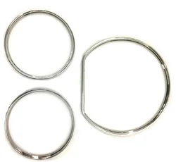 Chrome Dash Board Gauge Ring Set for Mercedes Benz W210 00-02 / W202 00-02