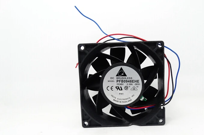 delta 90*90*38 48V 0.26A 9CM PFB0948EHE  three line double ball server inverter fan