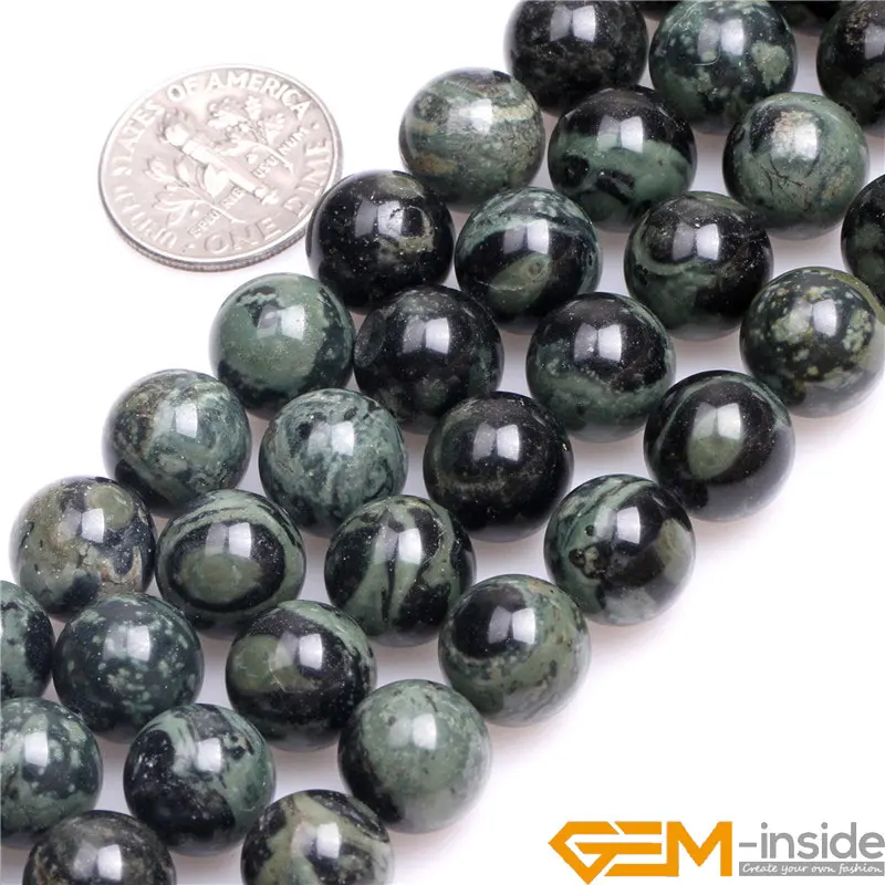 4mm 6mm 8mm 10mm Natural Dark Blue Rhyolite Kambaba Jaspers Round Beads For Jewelry Making Strand 15\