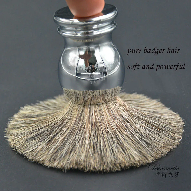 pure Badger high quality  Hair shaving brush with metal Handle  Shaving Brush for shave barber tool