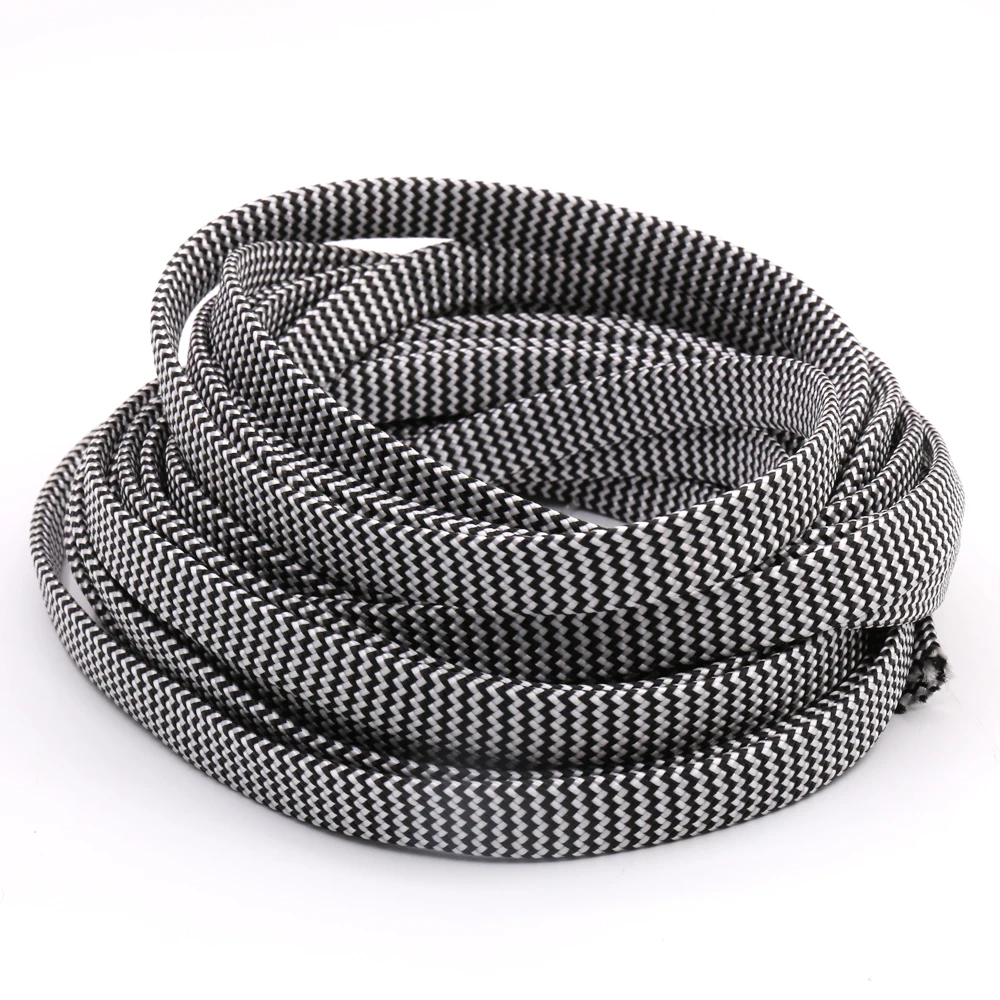 10M PP yarn Braided Sleeving White Black 7-12MM Insulation Braided Sleeving Cable Wire Gland Cables protection