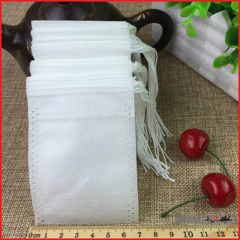 100Pcs 8X10cm Nonwovens Muslin Drawstring Reusable Bags Spices Herbs Tea Soaps New