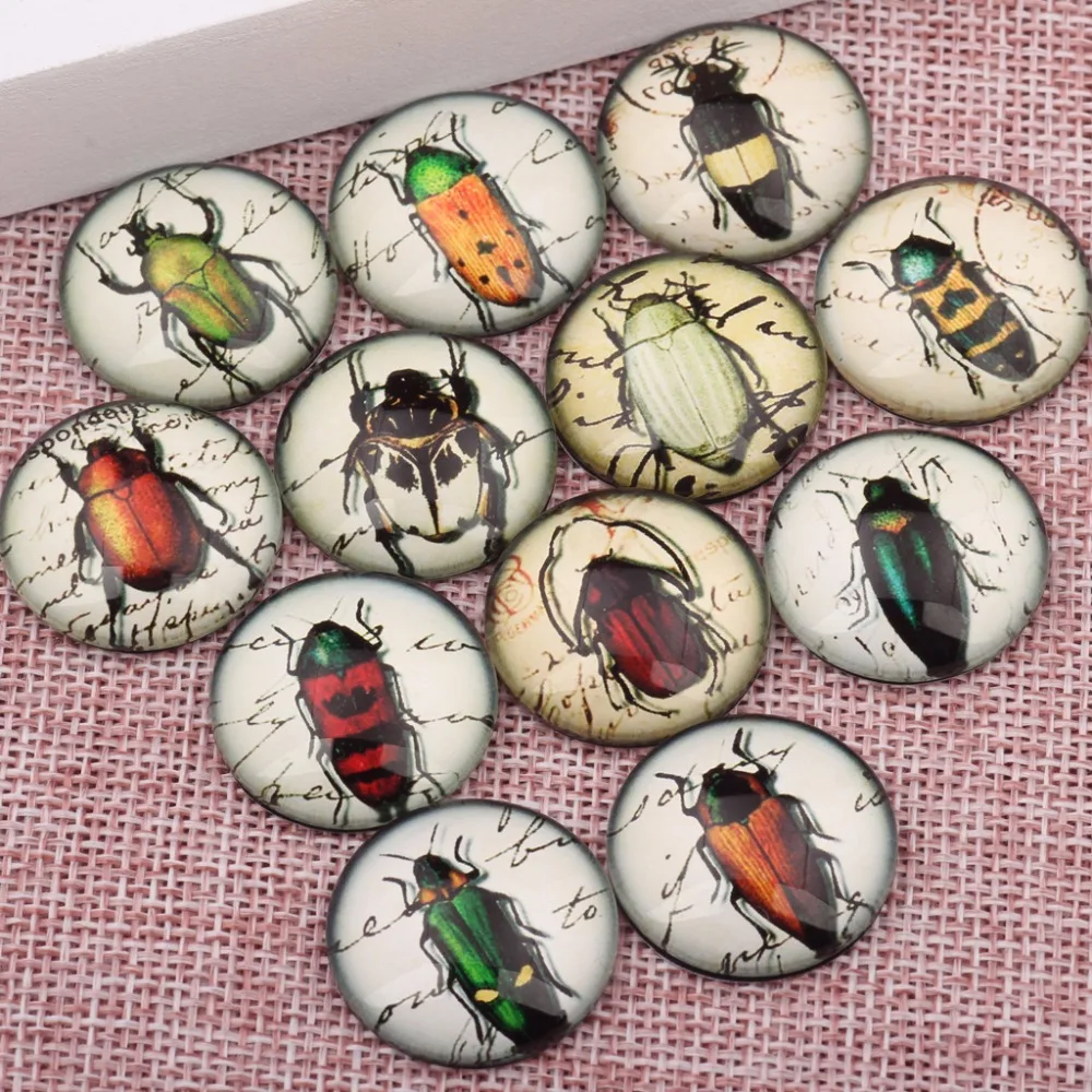 onwear handmade victorian insects photo glass cabochon 12mm 14mm 18mm 20mm 25mm mixed round dome flatback pendant findings