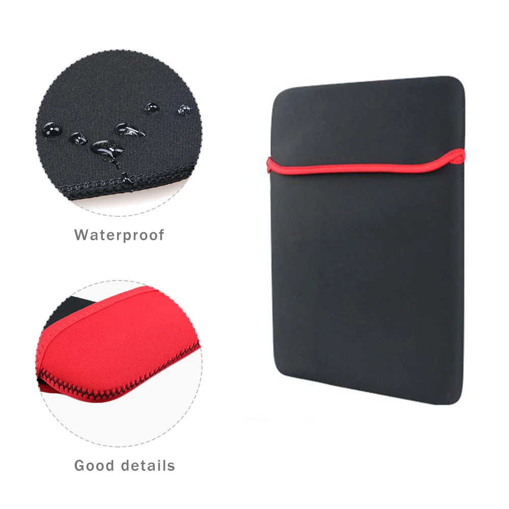 Universal Black Pouch Sleeve Soft Laptop Bag Case for Android Tablet PC 7" 8" 9" 9.7" 10" 12" 13" 14" 15" inch Mouse Pad Style images - 6