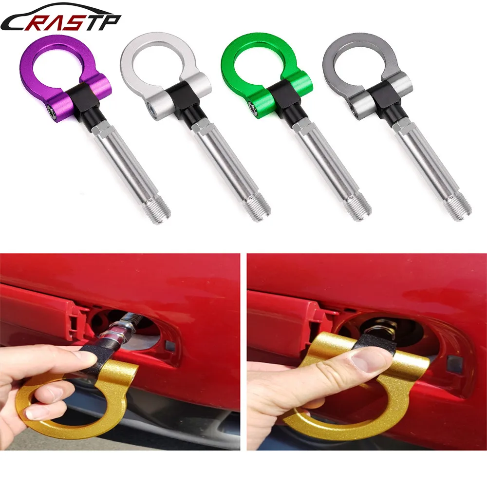 RASTP-Universal Aluminum Car Tow Hook Screw-on Racing Tow Hook Automobile For Toyota/Yaris Old RS-TH008-6