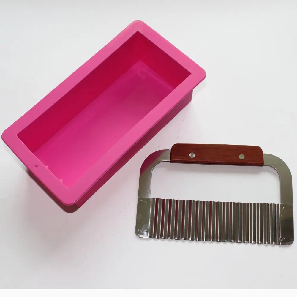 

Soap Silicone Mold Loaf Wavy Stainless Steel Soap Cutter Slicer Makes