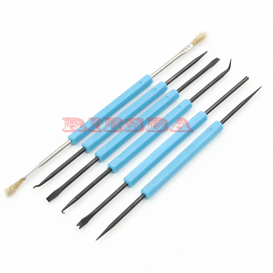 6PCS Welding Aid PCB desoldering Tool Printed Circuit Board Soldering Kit Repair Welding Tool Set