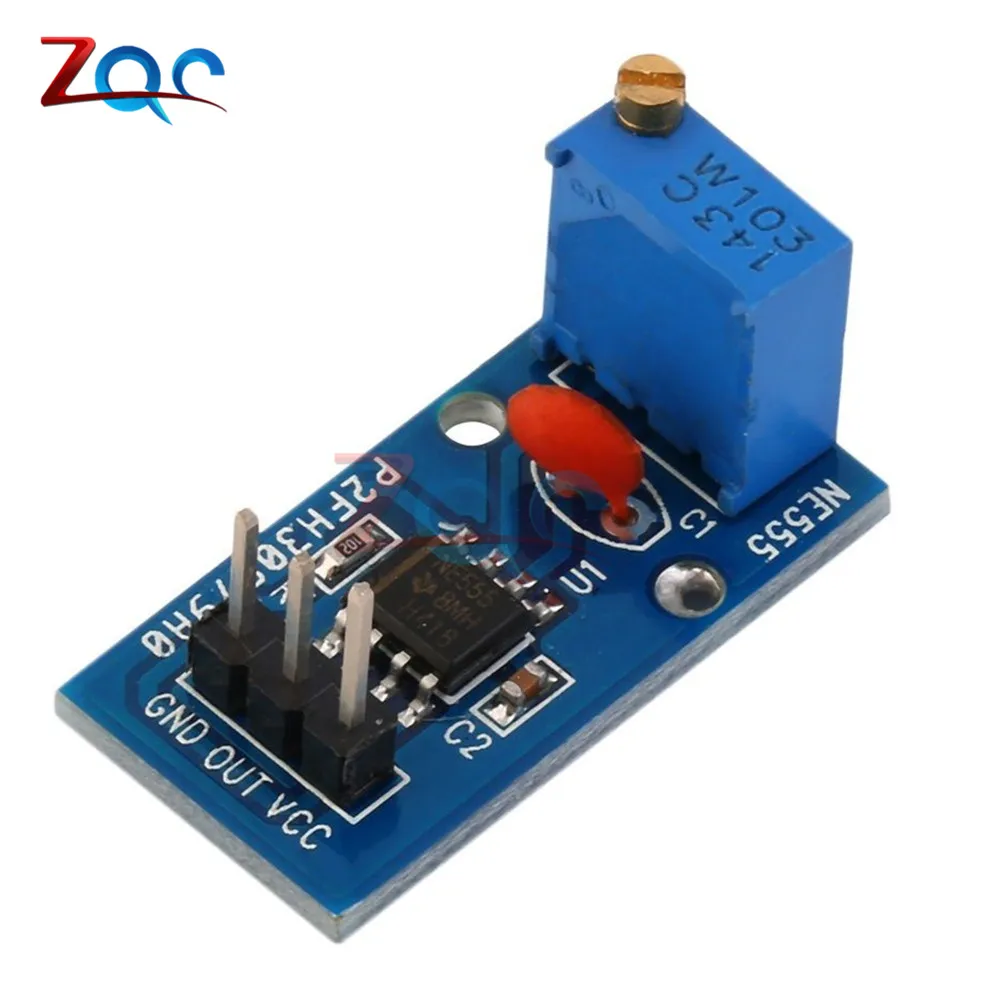 NE555 Adjustable Resistnce Frequency Pulse Generator Module For Arduino Smart Car 5V-12V Single Channel Output Module