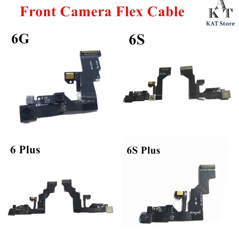 Kat 전면 카메라 렌즈 근접 광 센서 플렉스 케이블 6 6g 6 s 플러스 4.7 "5.5" 소형 카메라 리본 수리 부품