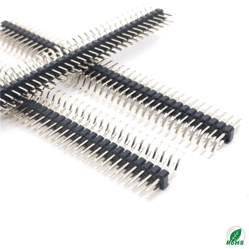 20pcs 2.54mm 1x40/2x40Pin single/double row Right Angle Male PIN HEADER  90 degree SMD / SMT Surface Mount PCB reflow solder