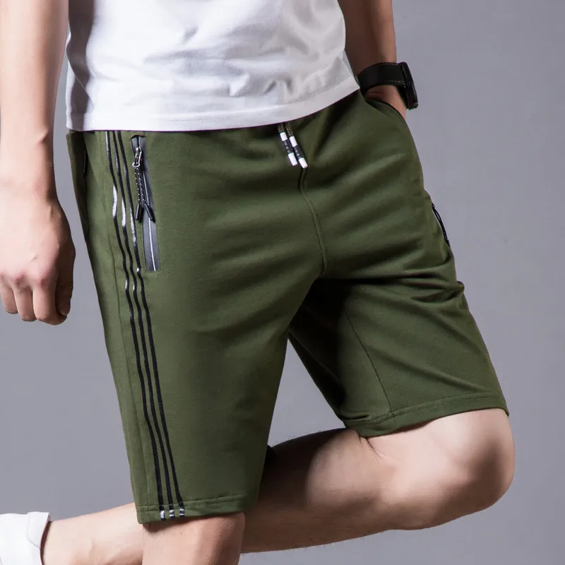 

EL BARCO Cotton Men Shorts Casual Summer Knee-Length Soft Black Blue Male Trousers Army Green Grey Jogger Shorts Plus Size 4XL