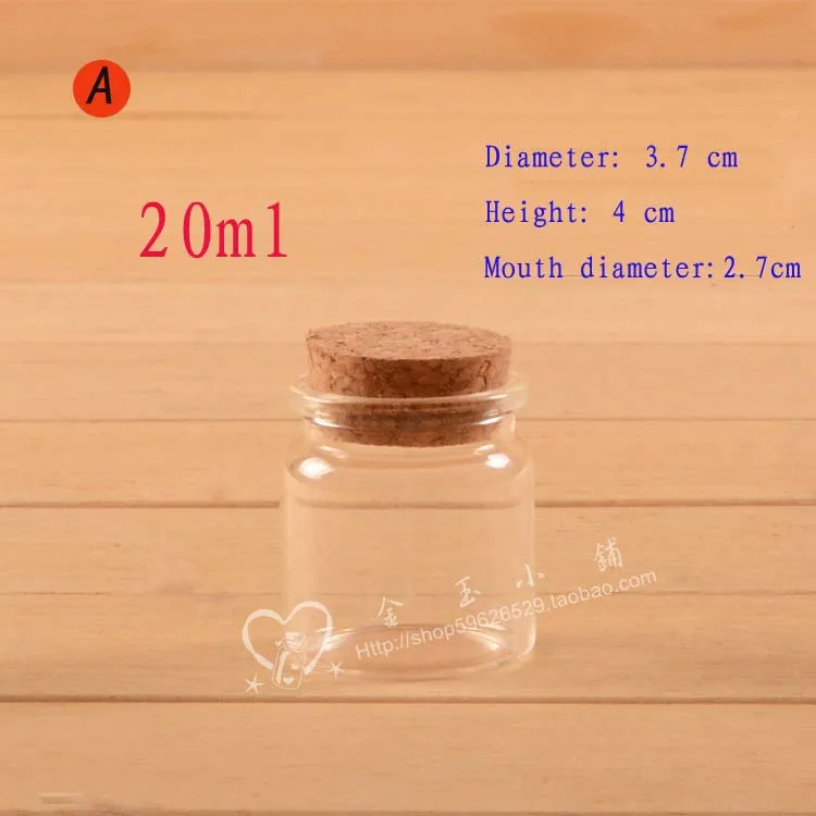 

Capacity 20ml 150pcs factory wholesale transparent cute,glass vials with wood plug,glass bottle