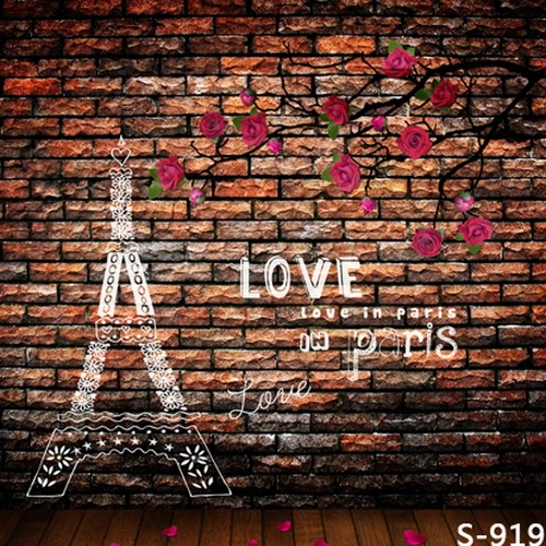 

Wedding Party Decoration Photo Backdrops Newborn Eiffel tower photography background Brick Wall Photography Background Props