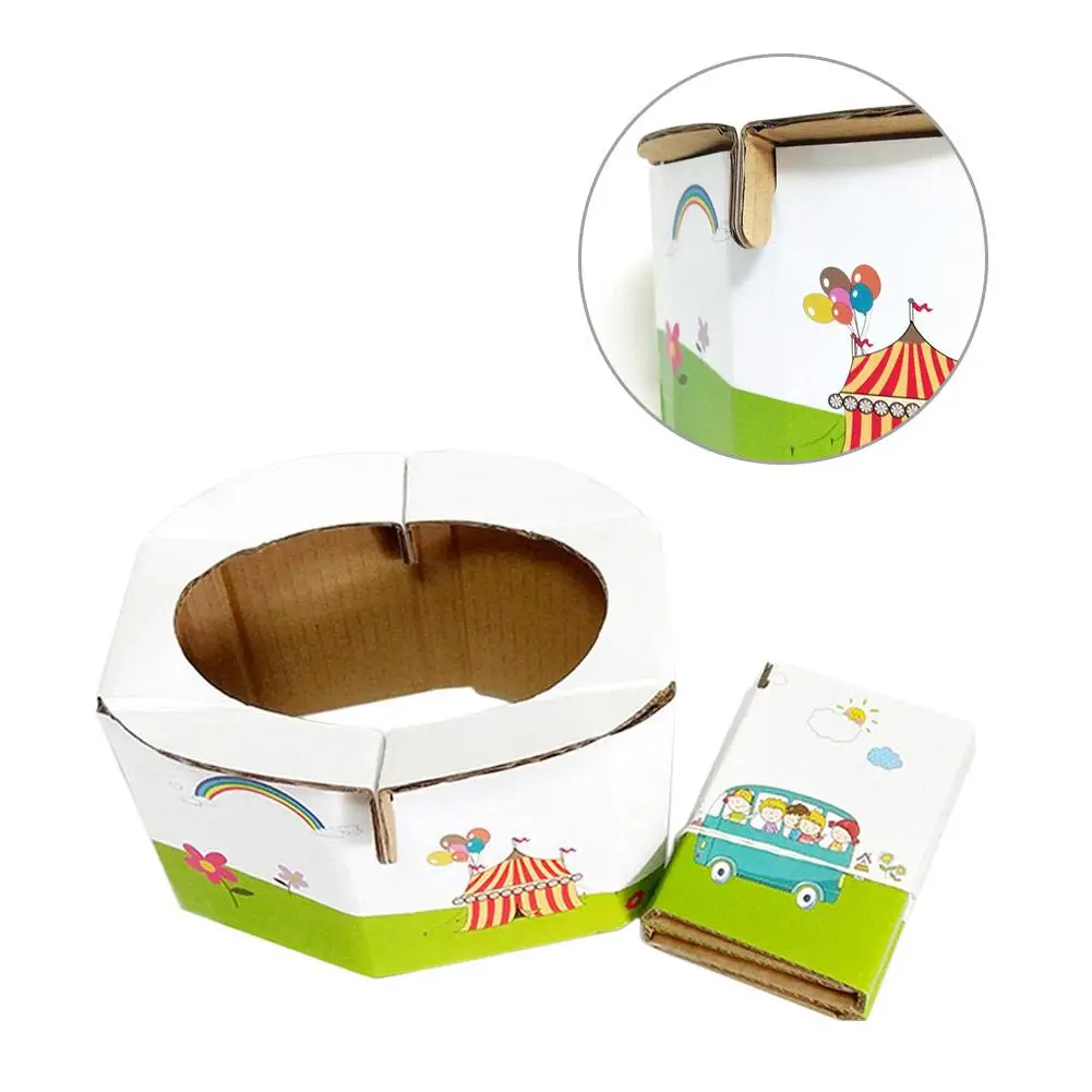 Hot sell kids Miniature Toilet Boy Paper Folding Portable Potties Bedpan Girls Travel Potty Necessary to Travel baby children