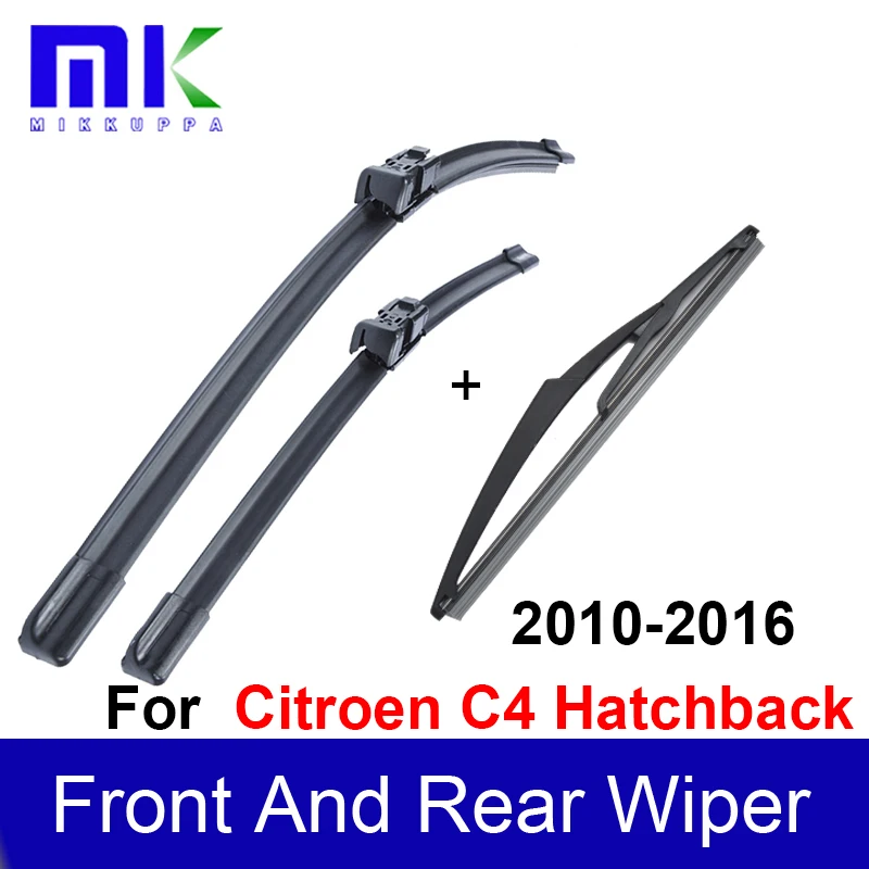 

Front And Rear Wiper Blades For Citroen C4 Hatchback 2010 2011 2012 2013 2014 2015 2016 Windshield Wiper Auto Car Accessories