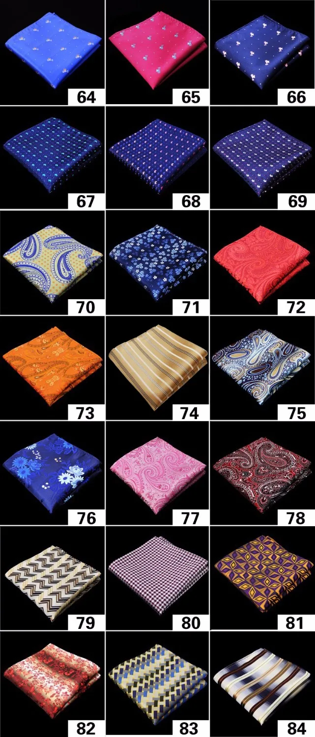 Men\'s Handkerchief Silk Jacquard Woven Wholesale pcs lot Pocket Square Assorted Mixed Free Shipping Hanky Casual Business Party