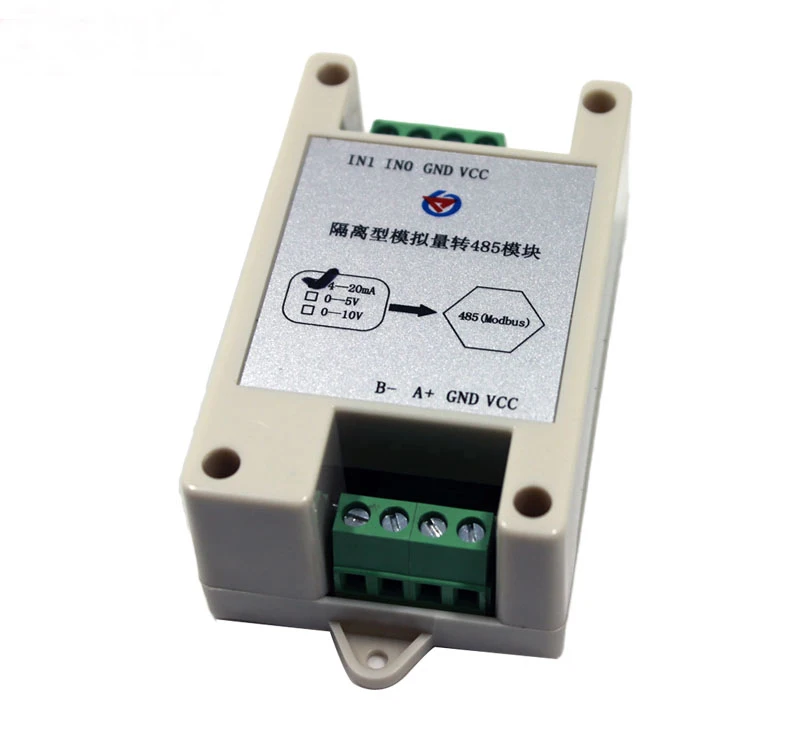 

Free Shipping 1pc High precision Analog to RS485 Module input 4-20mA\0-5V\0-10V To output 485 modbus module 12 bit AD