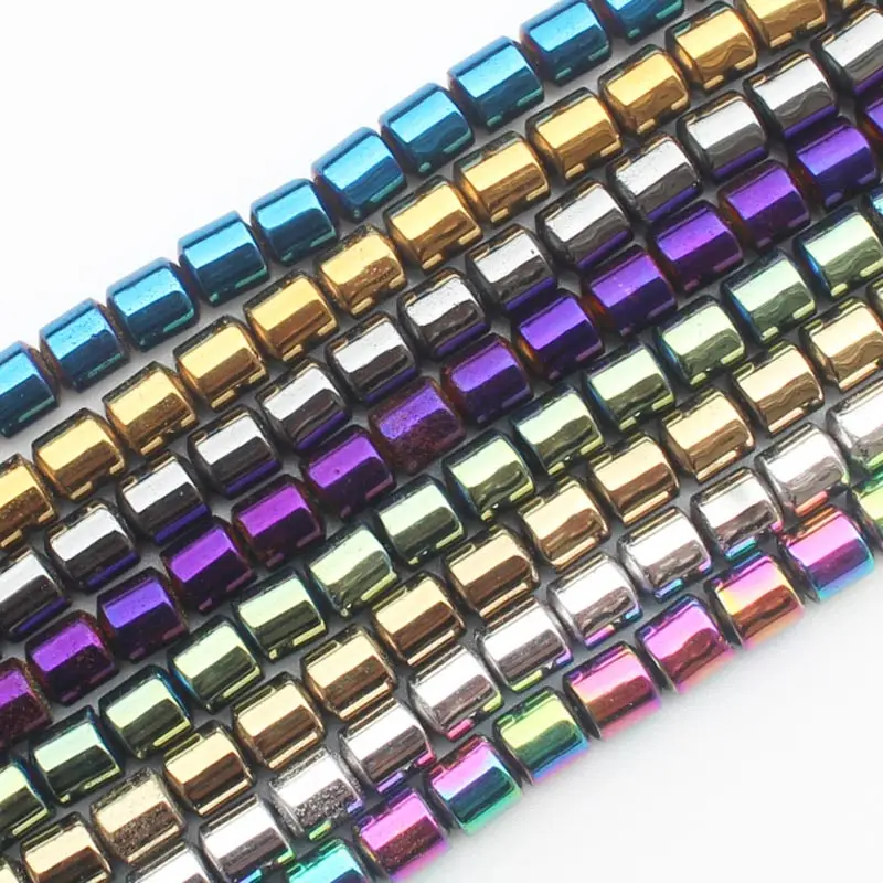 2,3,4,6,8mm Natural Hematite Drum shape Beads 15 