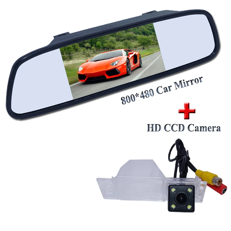 

5"car mirror monitor +night vision car rear view camera with wide viewing angle suitable for Hyundai IX35 2016