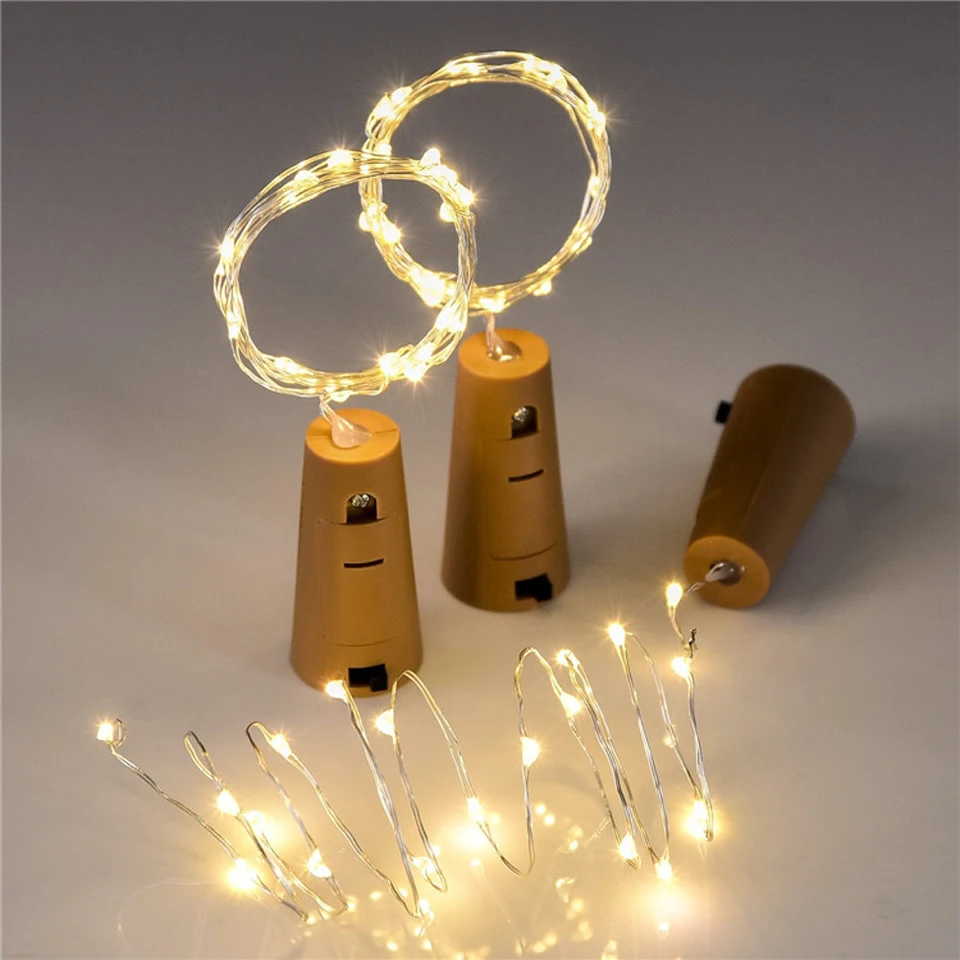 Xsky 2M 20Led Glass LED String Light Cork Shaped Wine Bottle Stopper Light Lamp For Christmas Party Home Decoration Fairy Lights