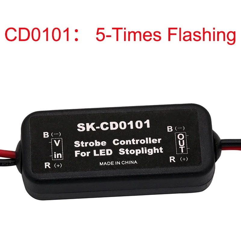 GS-100A Newest Flash Universal Strobe Controller Flasher Module for LED Brake Stop Light Lamp 9-30v DC