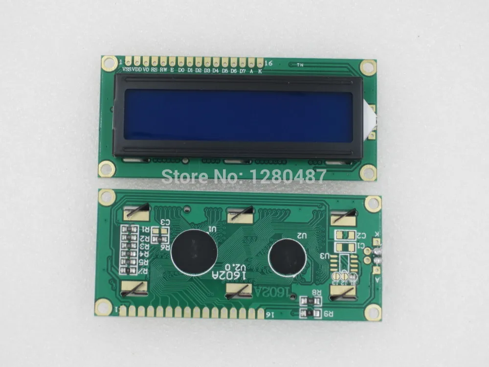 

HAILANGNIAO 30PCS lcd 1602 blue screen Character LCD Display Module Blue white fonts New 16X2