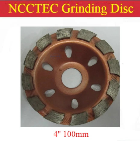 

4'' NCCTEC diamond grinding CUP wheel | 100mm Concrete grinding disc disk plate | medium diamond segments