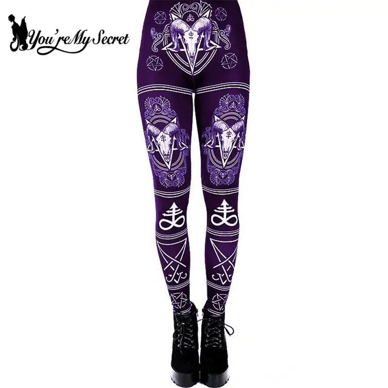 [You\'re My Secret] 2021 New Animal Printed Leggings Gothic Horse Women Fashion Sexy Ankle Pants Fitness Workout Leggin 4 Colors