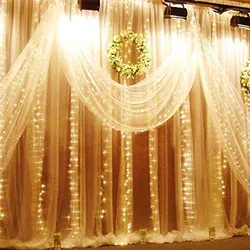 3M x 3M 300 LED Home Outdoor Holiday Christmas Decorative lights Wedding xmas String Fairy Curtain Garlands Strip Party Lights