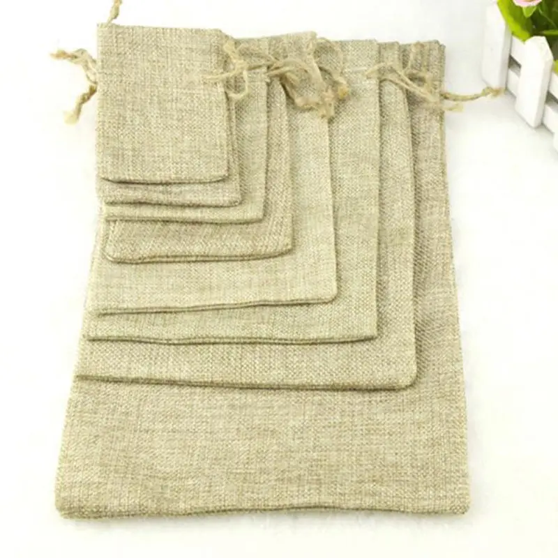 10*15cm Drawstring Bags Drawstring Pouch Burlap Bags Wedding Birthday Party Gift Bags Jewelry Supplies F20173469