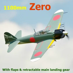 FMS 1100mm 1.1M Zero Fighter A6M5 6CH Flaps retrattile 3S EPO PNP RC aereo Warbird modello aereo Avion giapponese