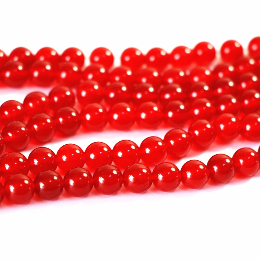 Natural red jades stone smooth round chalcedony loose beads 4mm 6mm 8mm 10mm 12mm 14mm high grade jewelry making 15inch B31