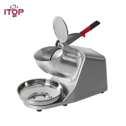 ITOP Commercial Electric Ice Crusher Ice Shaver Chopper Commercial DIY Ice Cream Maker for Coffee Shop Hotel