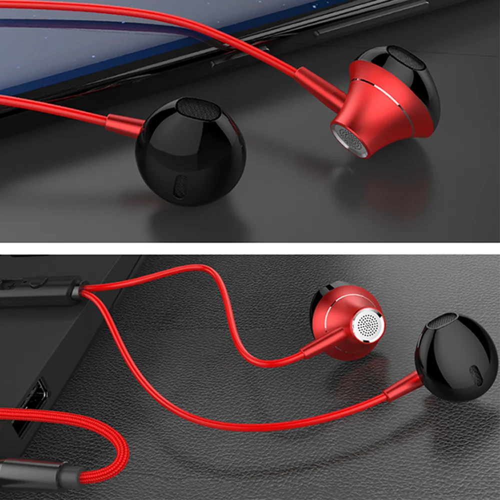 EARDECO Heavy Bass Wired Earphone Earbuds Sport Wired Headphones Phone Headsets For Mobile In Ear Headphones With Microphone