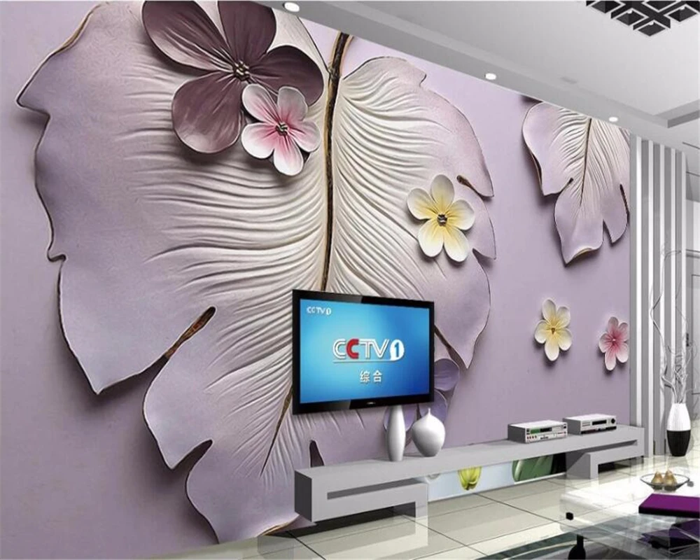 

beibehang Custom wallpaper 3d murals large flower relief background wall bambo tree relief murals 3d wallpaper papel de parede