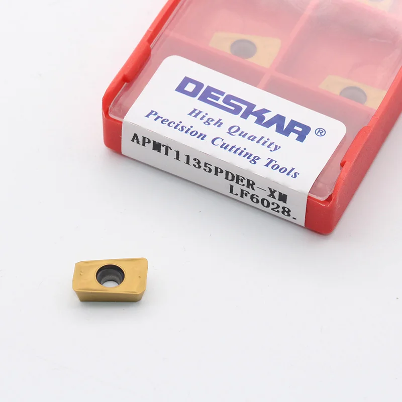 10pcs DESKAR Original APMT1135PDER M2 H2 LF6018 APMT1135 APMT1604 Carbide Milling Inserts Endmill Face Mill Cutter BAP300R Tool