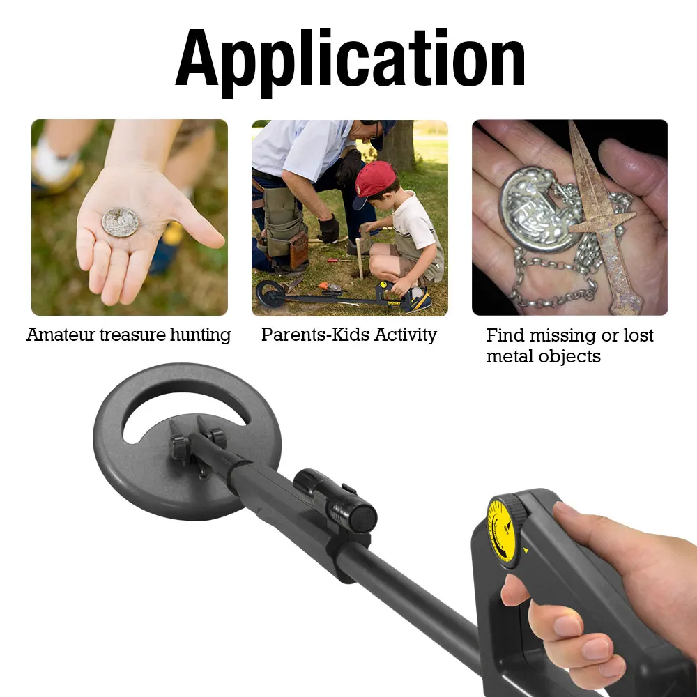 Waterproof Underground Metal Detector Treasure Hunter Gold TS20A for Kids Children's Day Gift High Sensitivity Adjustable Shaft