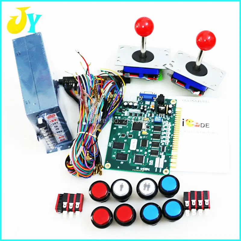 

Arcade parts Bundles kit 60 in 1 Game PCB With 8 way Joystick Pushbutton Microswitch Player button to Build Up Arcade Machine