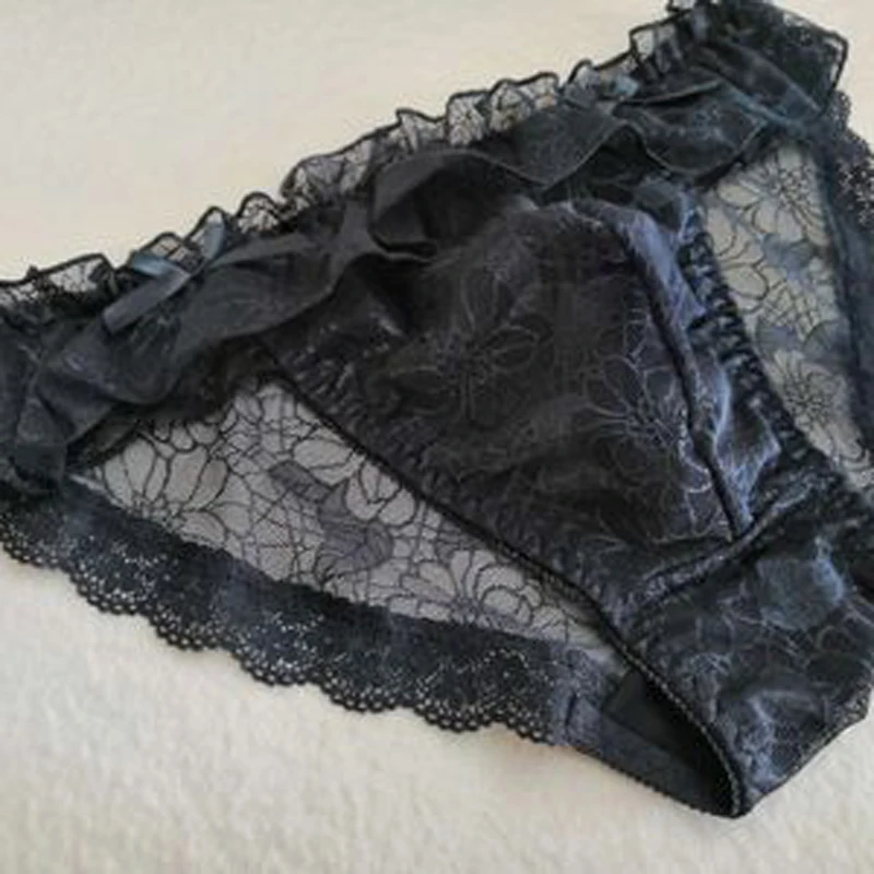 Lace Sissy Briefs Panties Sexy Lingerie for Gay Underwear Male Brief Underpants See through Men Undies  sexy men underwear