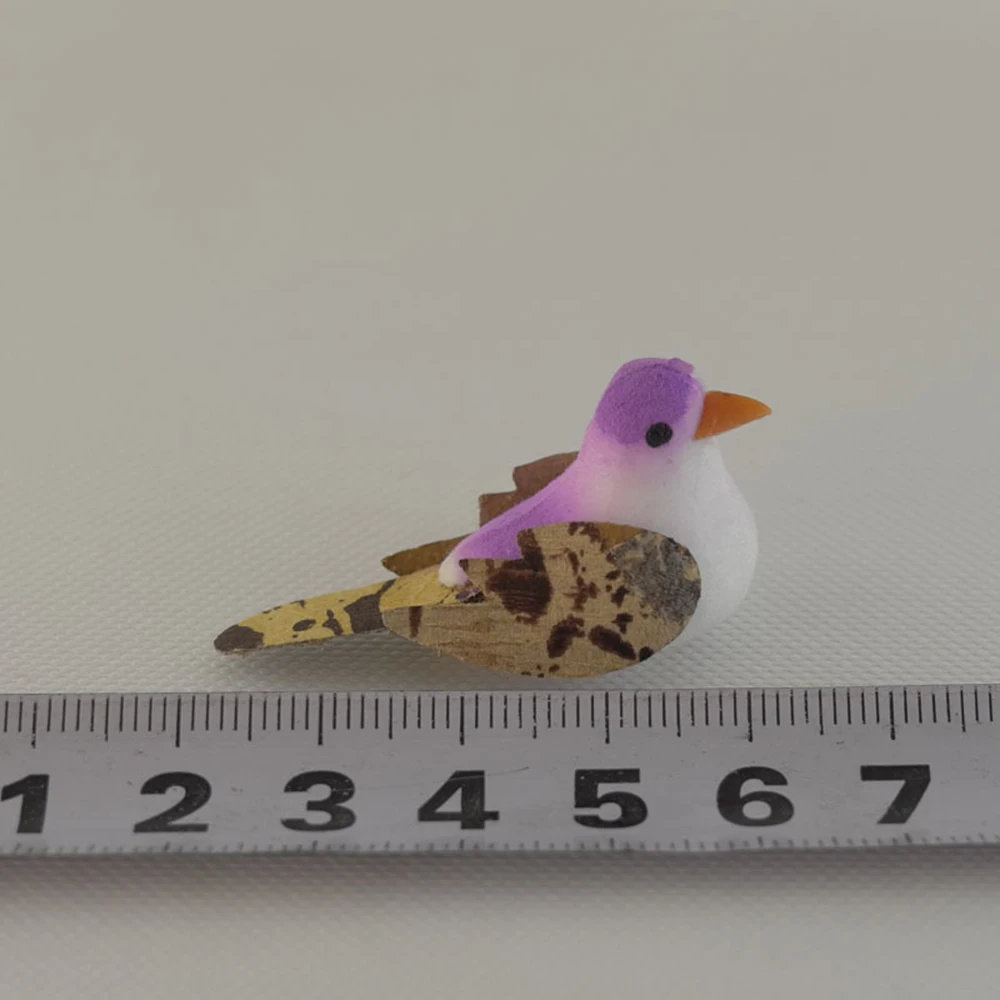12/24/48 Stück/Menge, günstige Mini-Kunstschaumvögel für Zuhause, Hochzeit, Party, dekoratives Kunsthandwerk, DIY-Geschenkbox, Wandhandwerk – Detail 8