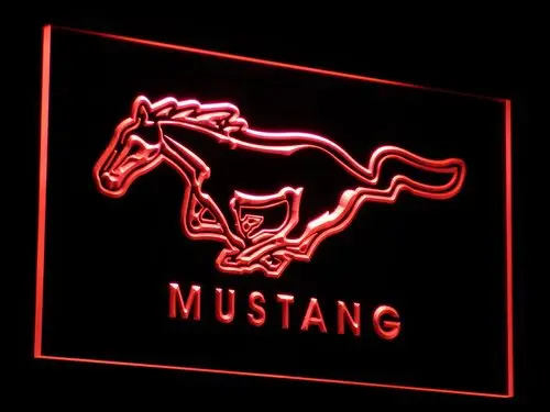 d054 Mustang LED Neon Light Signs Plastic Crafts 7 colors sent in 24 hrs