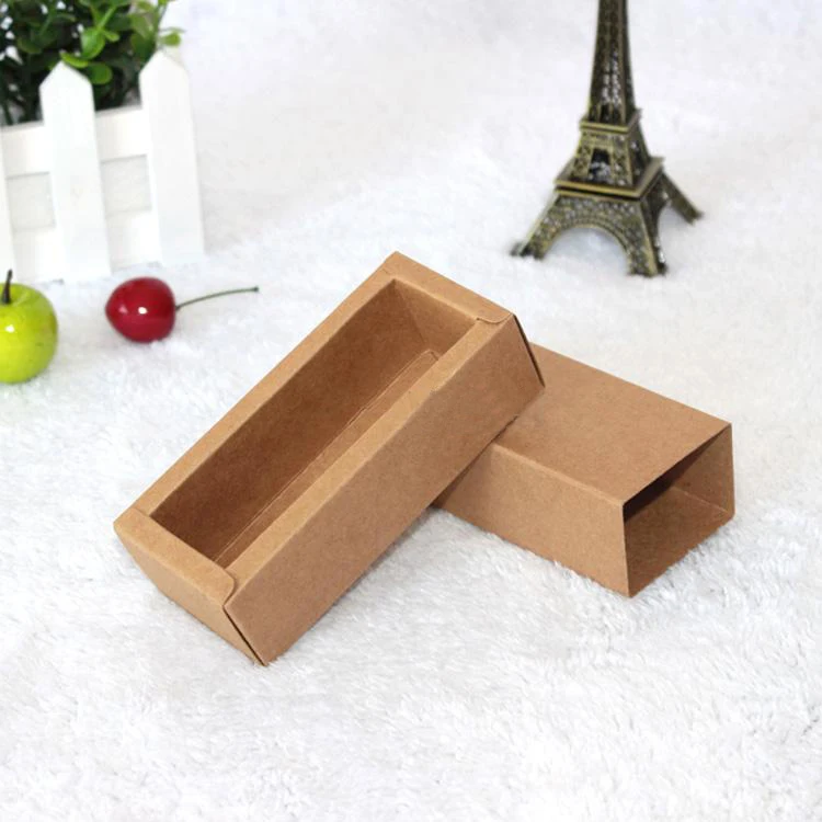 20pcs/lot-10.5*3.5*3.5cm Kraft Paper Box Draw-out Type Essential Oil Perfume sample bottle Lipstick DIY Craft Packaging Box